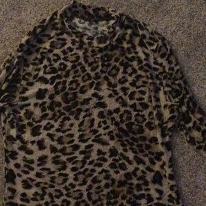 Animal print juniors shirt